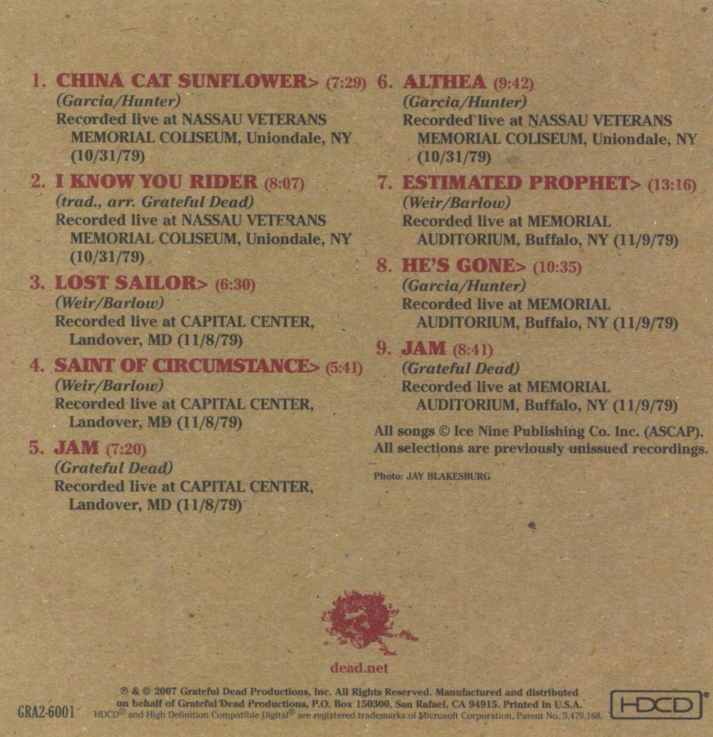 Grateful Dead Road Trips, Vol. 1 No.1: Fall '79 + Bonus CD US 3-CD album set (Triple CD)