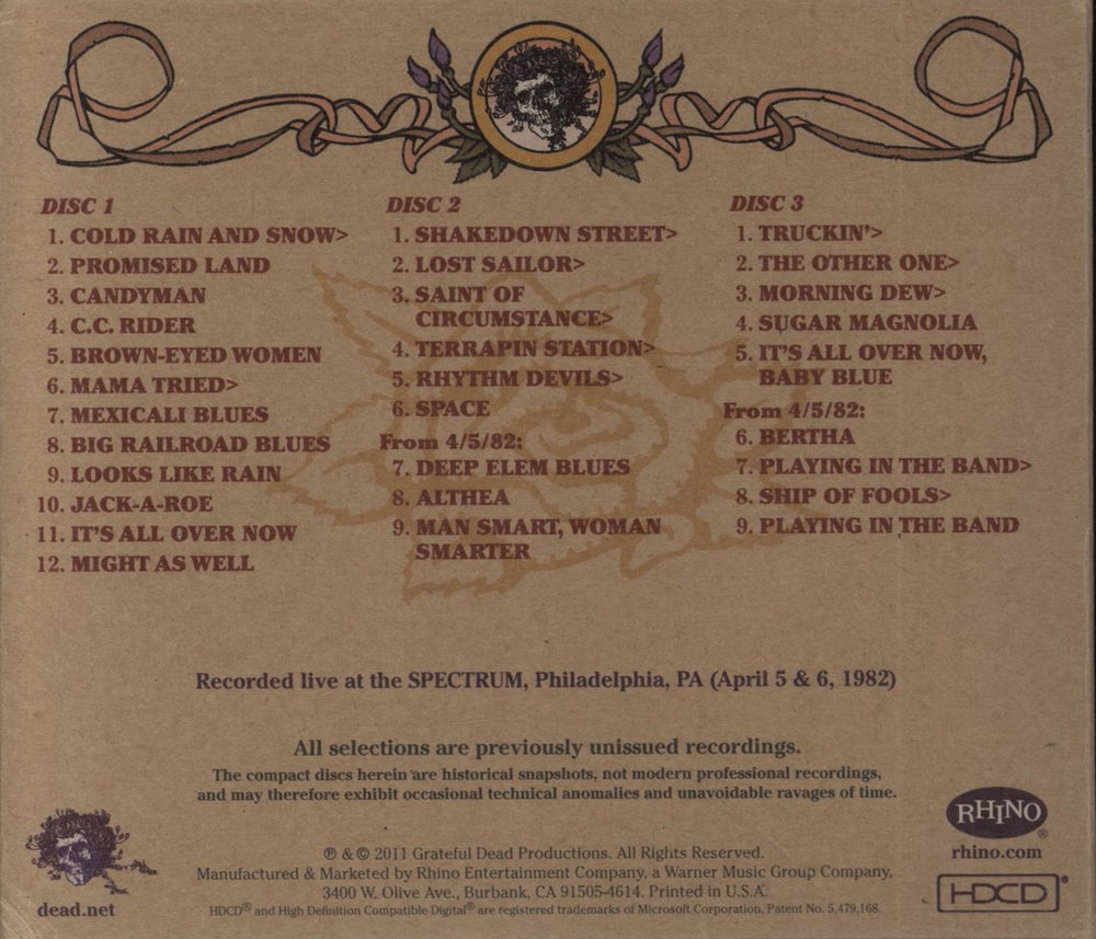 Grateful Dead Road Trips: Vol. 4, No. 4 US 3-CD album set (Triple CD)