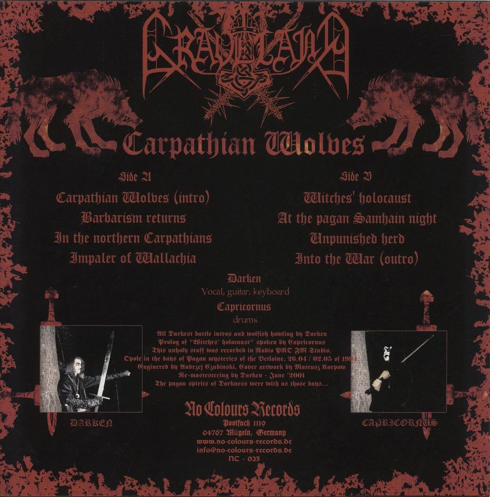 Graveland Carpathian Wolves German vinyl LP album (LP record)