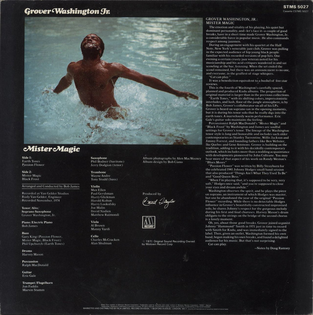 Grover Washington Mister Magic UK vinyl LP album (LP record)
