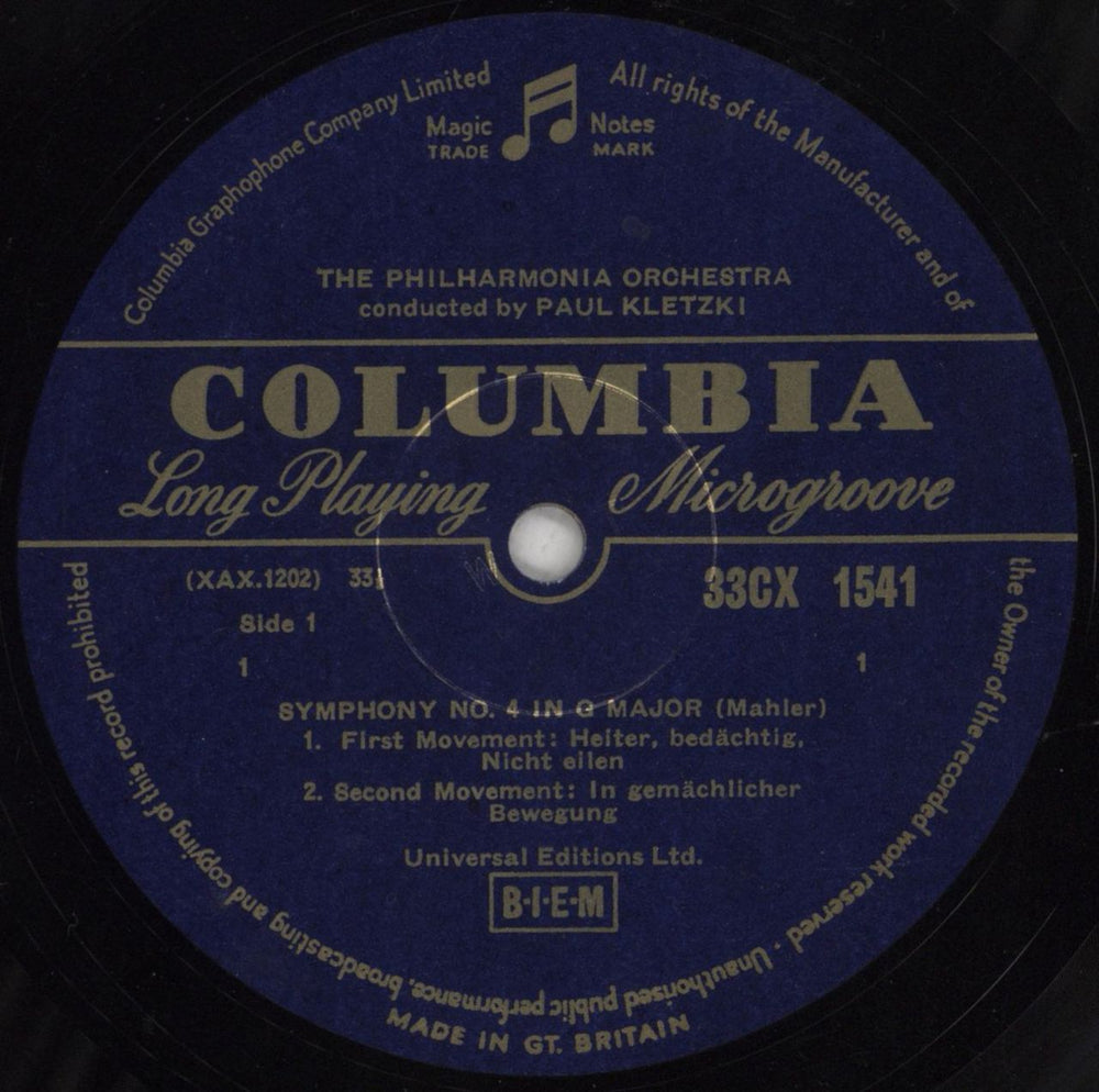 Gustav Mahler Mahler: Symphony N° 4 UK vinyl LP album (LP record) M22LPMA852986