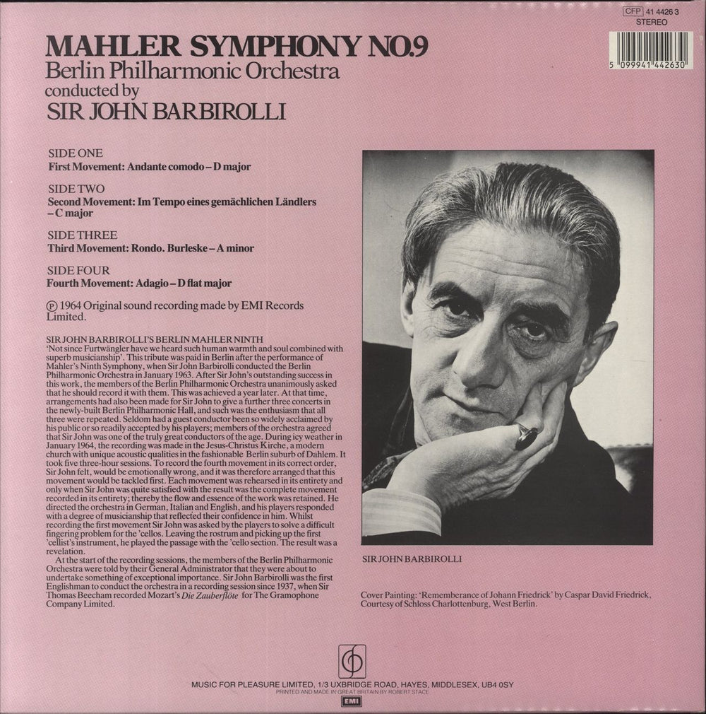 Gustav Mahler Symphony No. 9 UK 2-LP vinyl record set (Double LP Album) 5099941442630