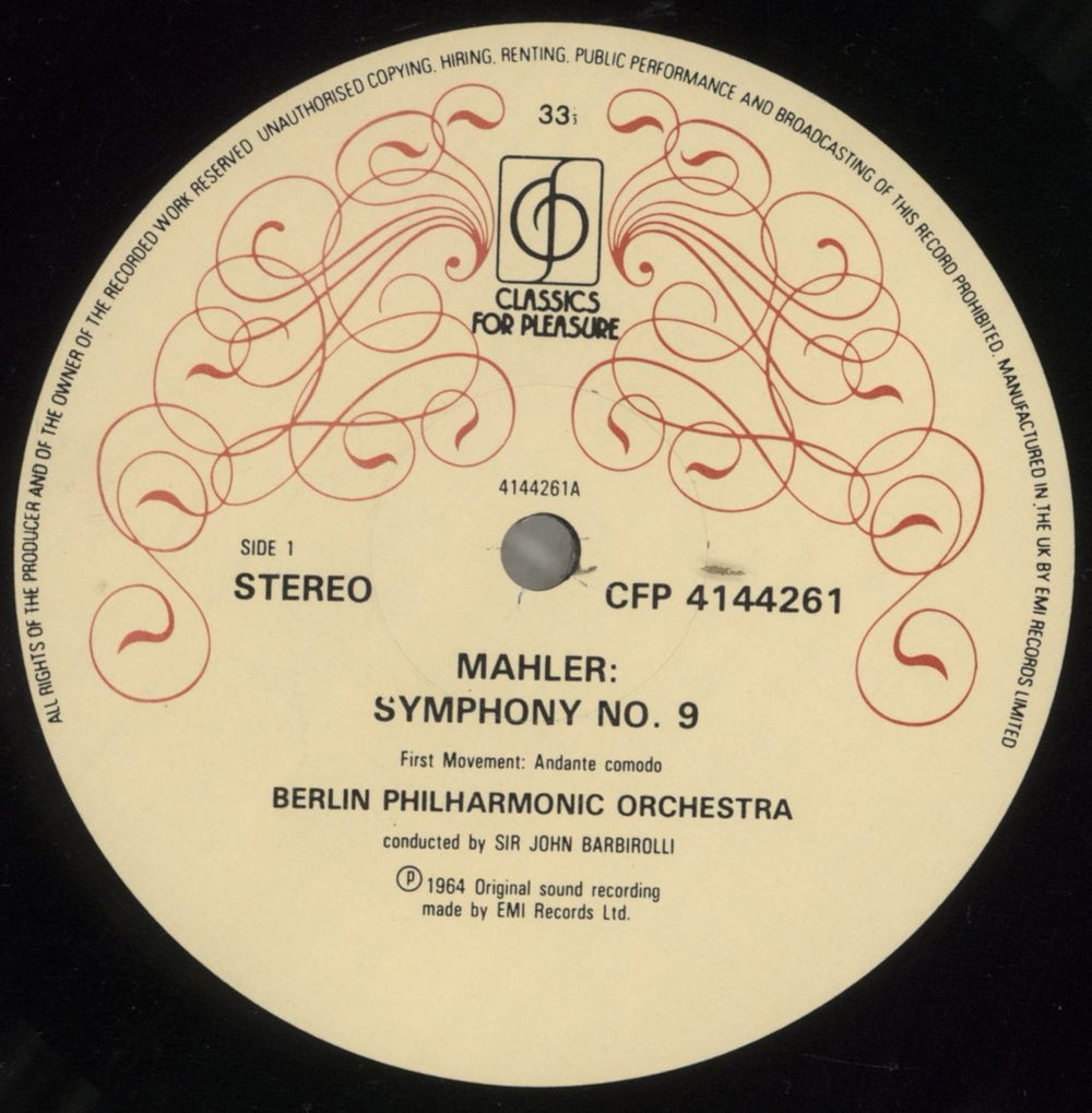 Gustav Mahler Symphony No. 9 UK 2-LP vinyl record set (Double LP Album) M222LSY531264