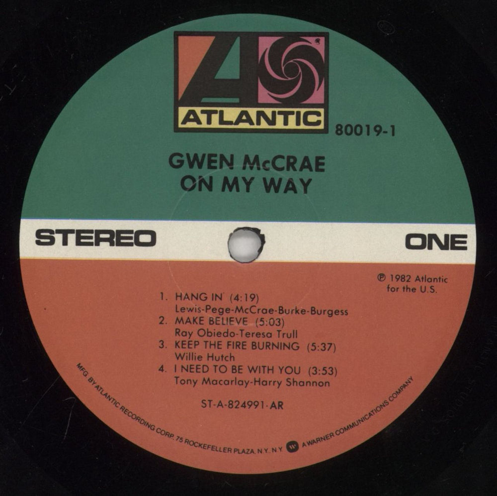Gwen McCrae On My Way US vinyl LP album (LP record) GW0LPON749171