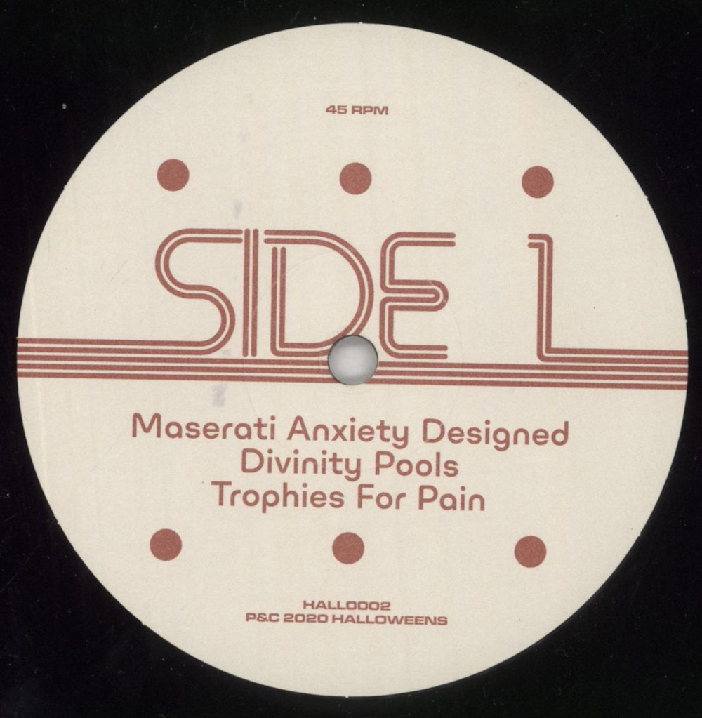 Halloweens Maserati Anxiety Designed - Signed UK 10" vinyl single (10 inch record) 5QP10MA850658