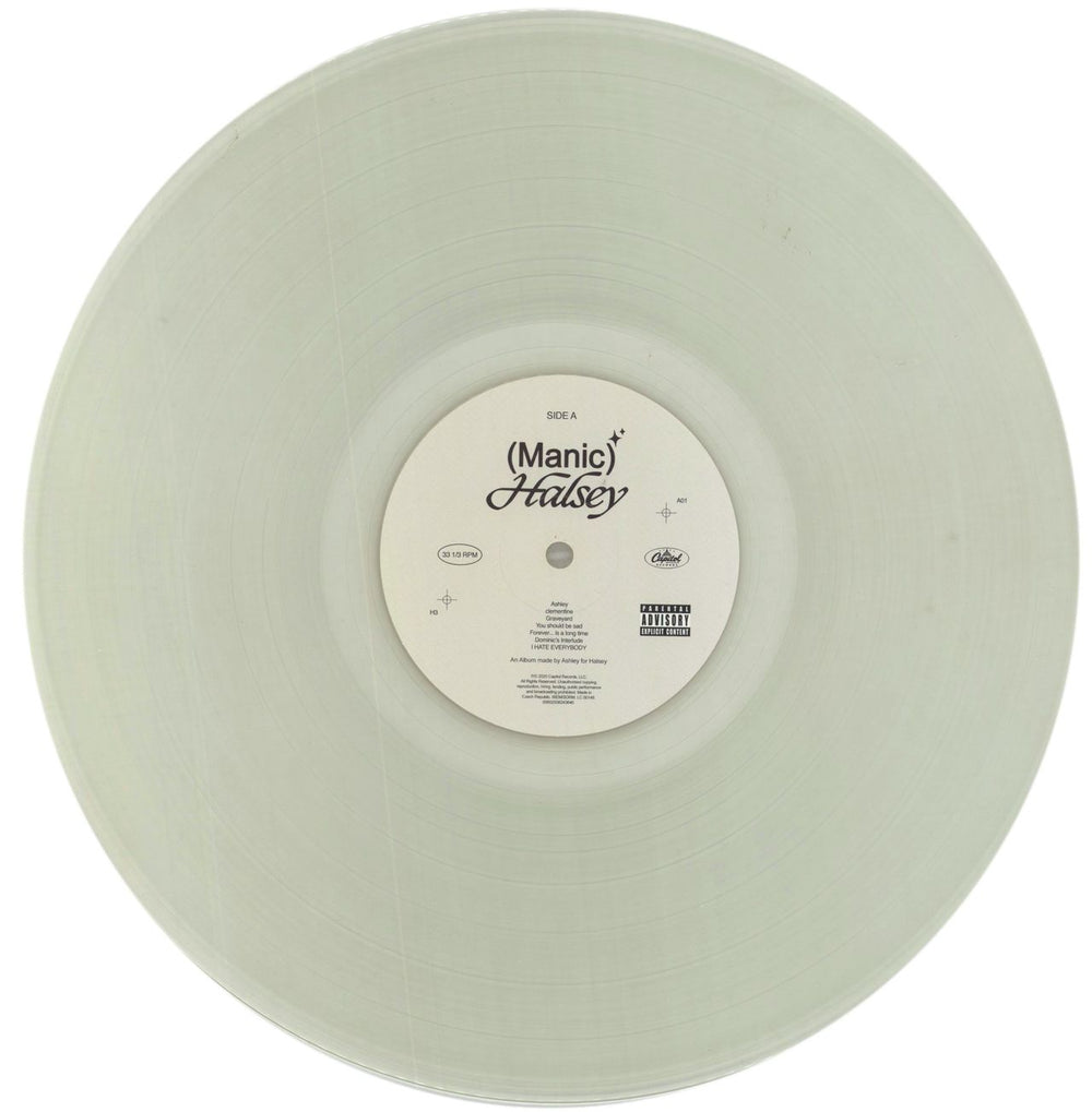 Halsey Manic - Clear Milky Vinyl - Shrink UK vinyl LP album (LP record) 0CLLPMA858820