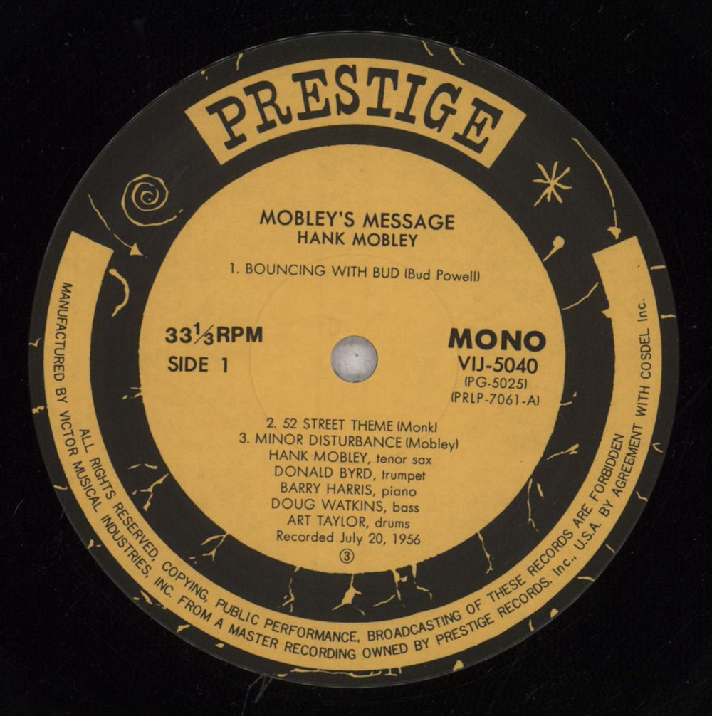 Hank Mobley Mobley's Message + Obi Japanese vinyl LP album (LP record) HMOLPMO845238