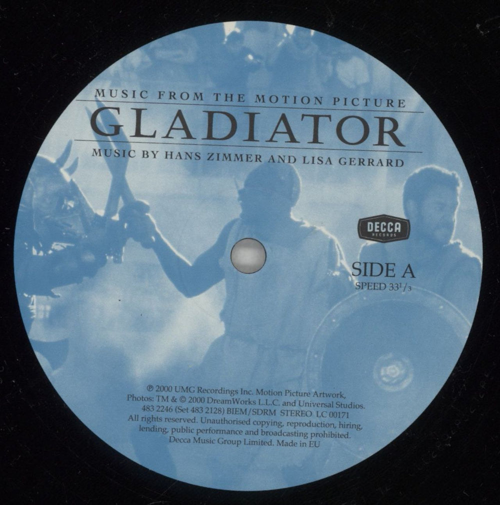 Hans Zimmer Gladiator (Music From The Motion Picture) - 180gm UK 2-LP vinyl record set (Double LP Album) HZA2LGL775618