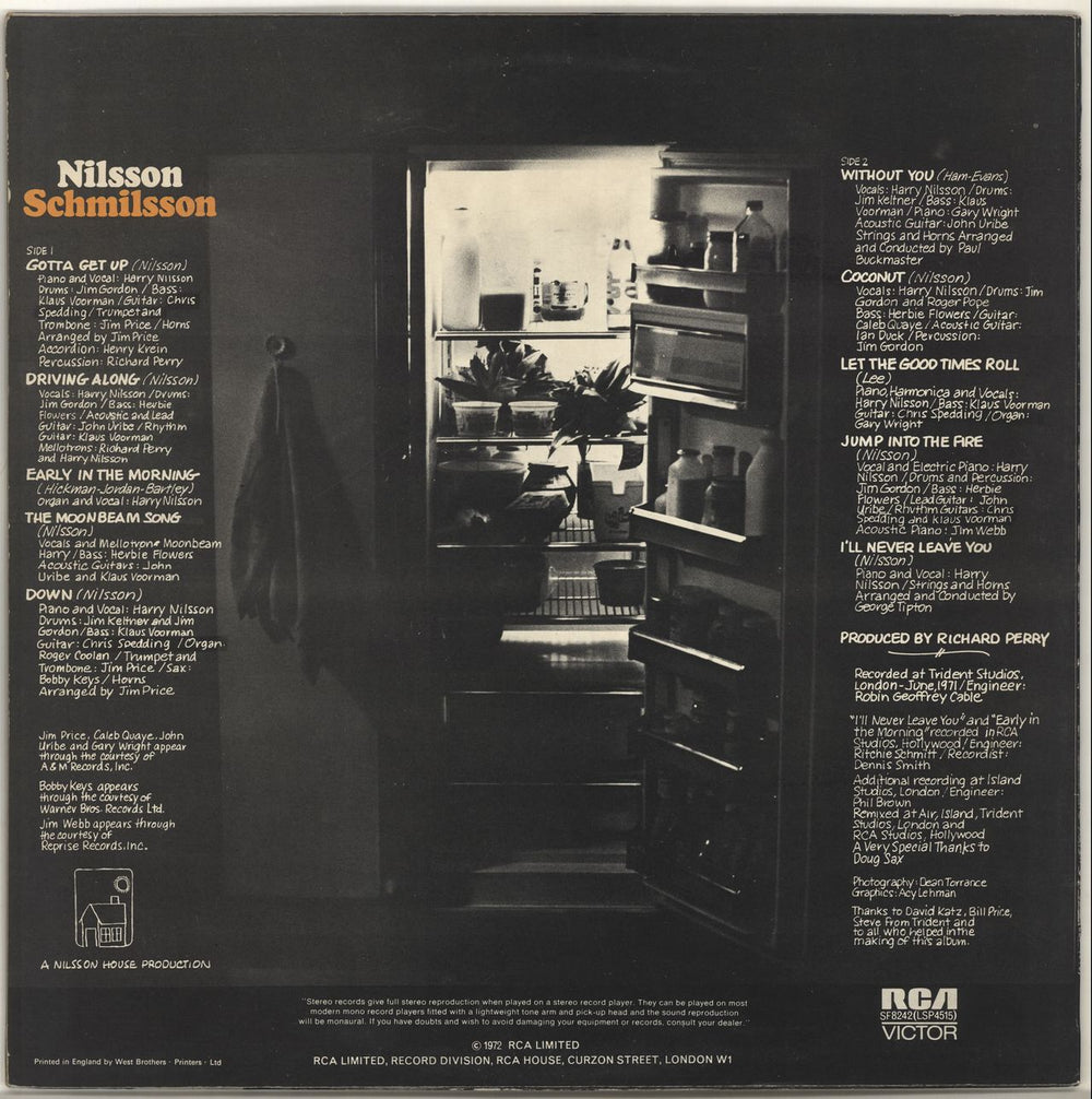 Harry Nilsson Nilsson Schmilsson + Poster - EX UK vinyl LP album (LP record)