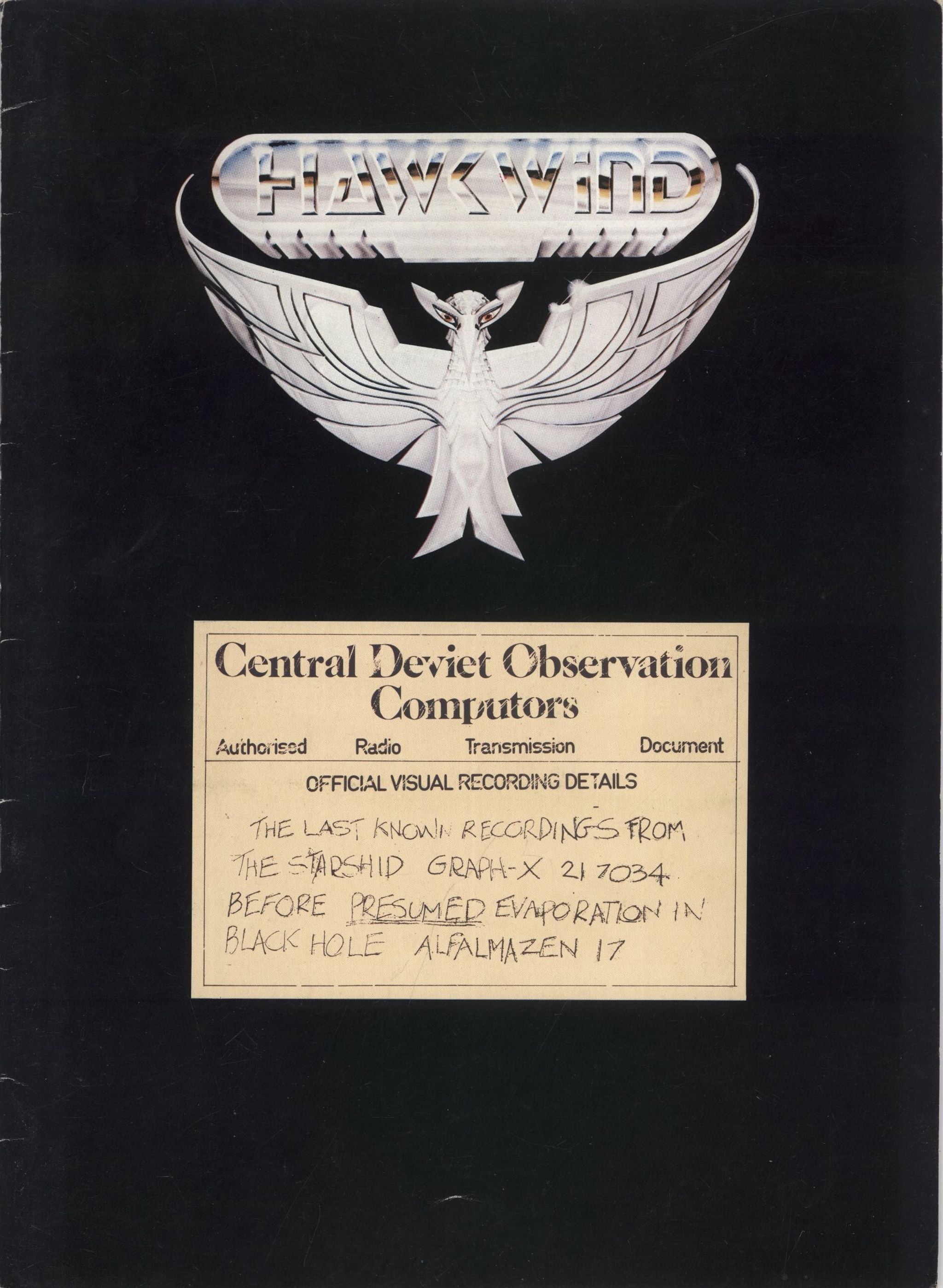 Hawkwind Autumn 1981 Tour Programme + Ticket Stub & Two Badges UK tour programme TOUR PROGRAMME