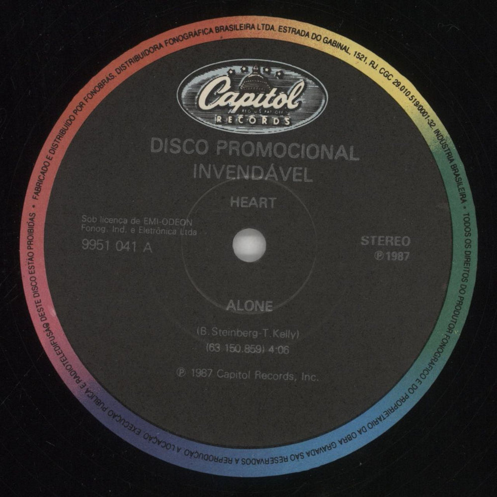 Heart Alone - Shrink Brazilian Promo 12" vinyl single (12 inch record / Maxi-single) HEA12AL859494