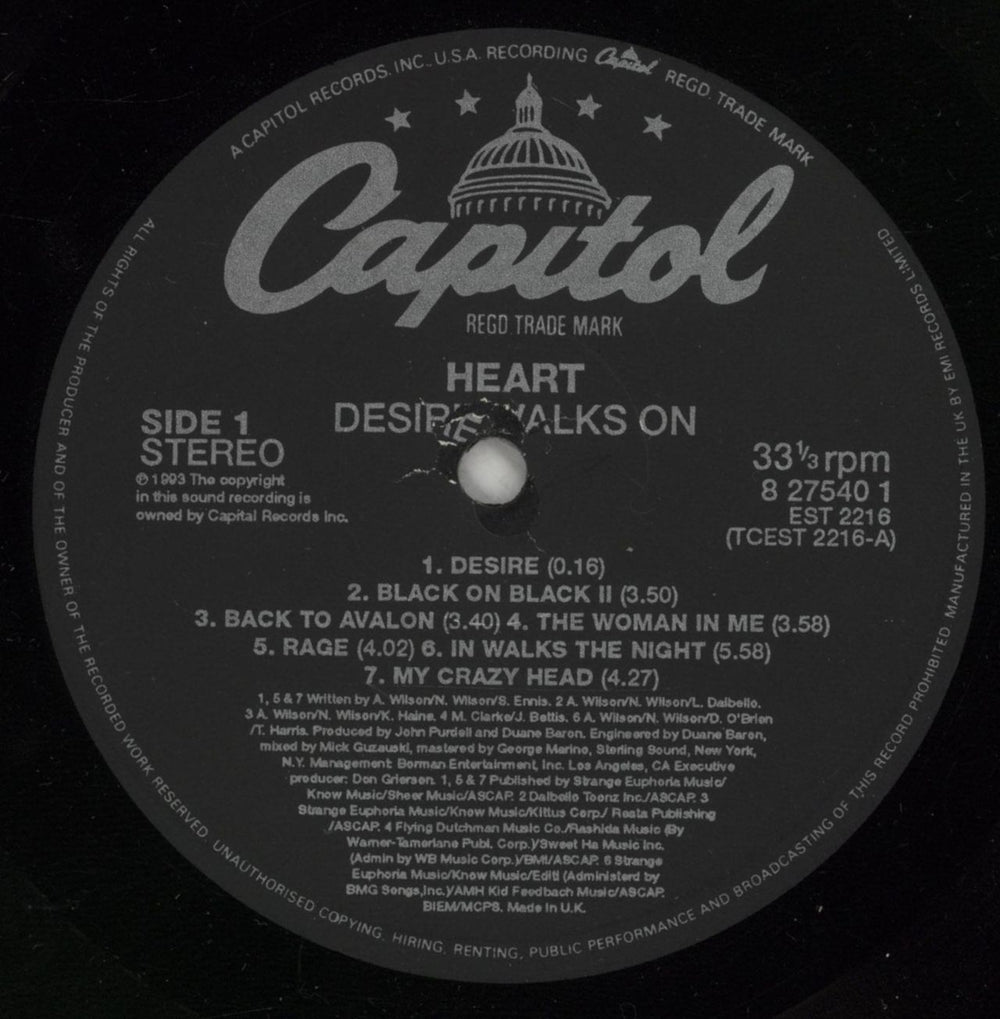 Heart Desire Walks On - EX UK vinyl LP album (LP record) HEALPDE876050