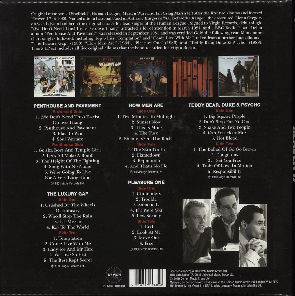 Heaven 17 Play To Win: The Virgin Albums - Coloured Vinyl UK Vinyl Box Set 5014797898813