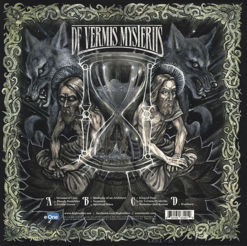 High On Fire De Vermis Mysteriis US 2-LP vinyl record set (Double LP Album) 634164634919