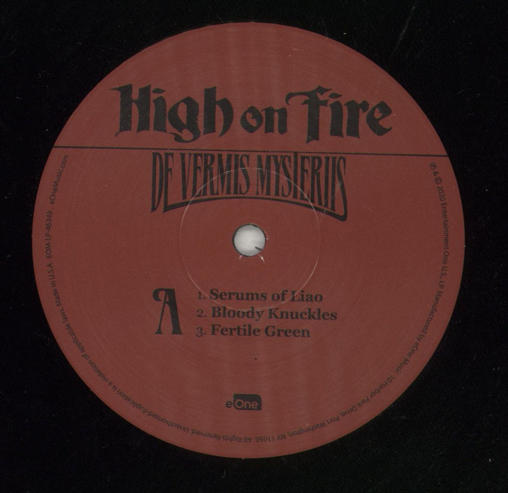 High On Fire De Vermis Mysteriis US 2-LP vinyl record set (Double LP Album) O3J2LDE867226