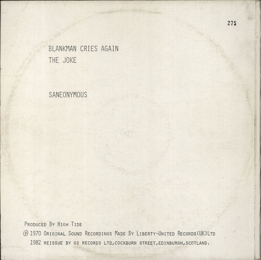 High Tide High Tide UK vinyl LP album (LP record)