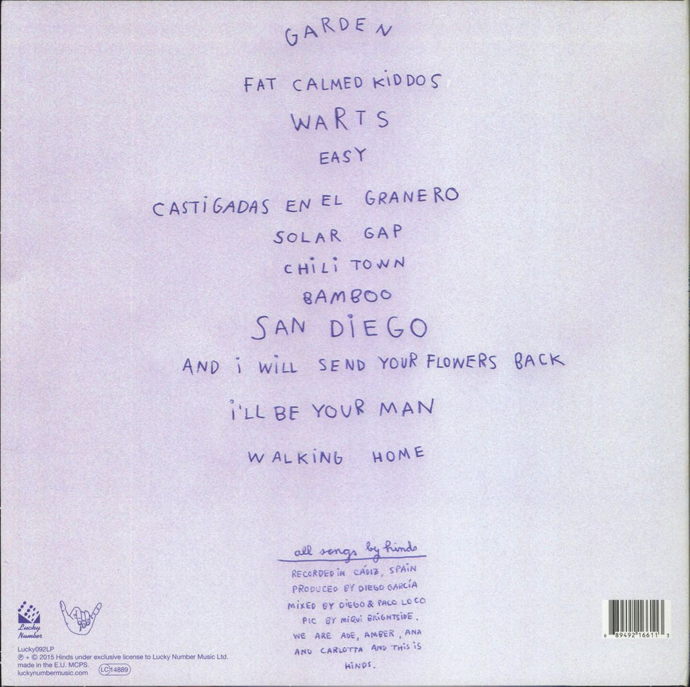 Hinds Leave Me Alone - 180 Gram Vinyl UK vinyl LP album (LP record) 689492171414