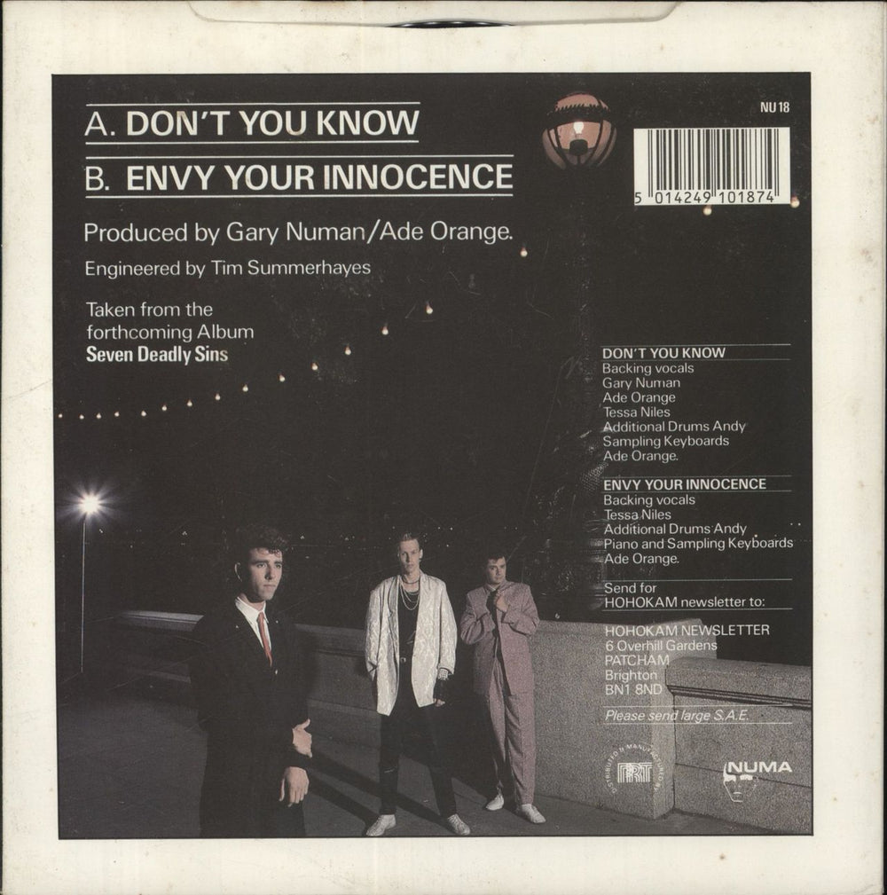 Hohokam Don't You Know UK 7" vinyl single (7 inch record / 45) 5014249101874