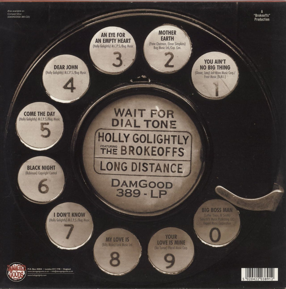 Holly Golightly Long Distance UK vinyl LP album (LP record) 5020422038912