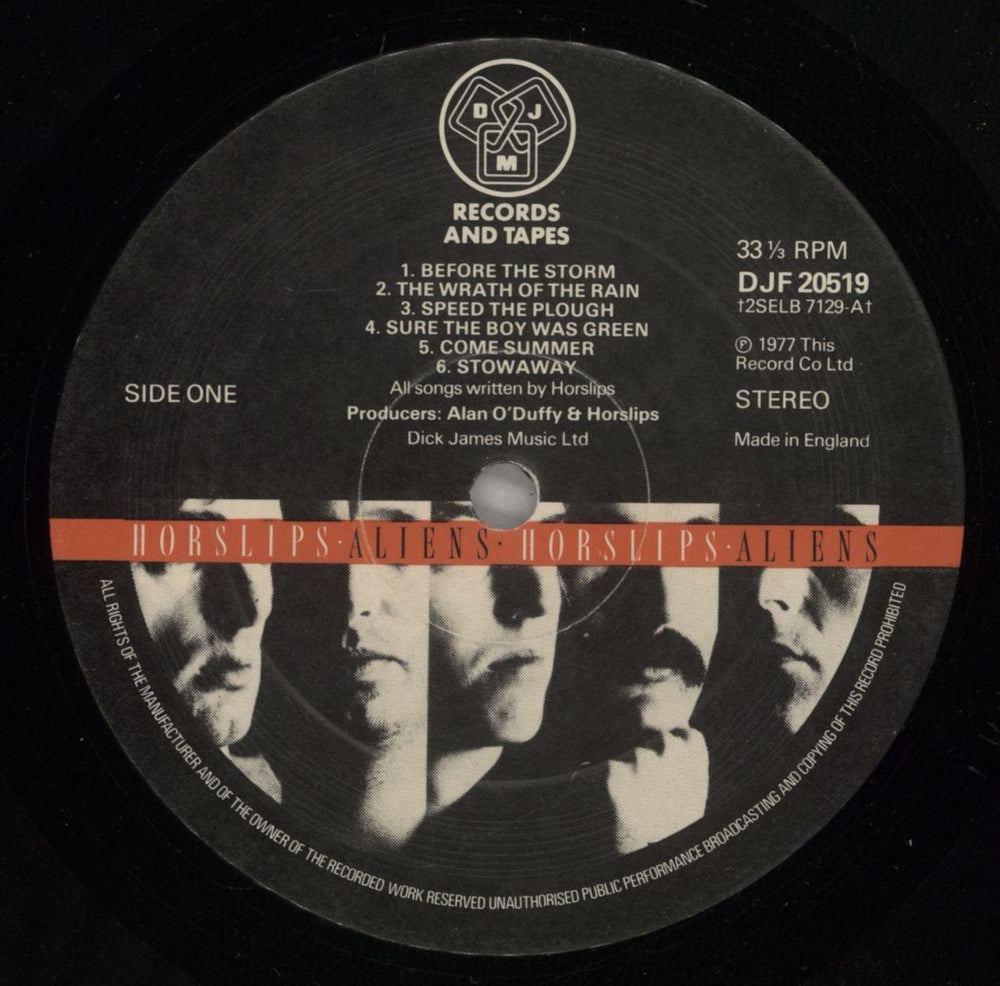 Horslips Aliens UK vinyl LP album (LP record) OSLLPAL330597