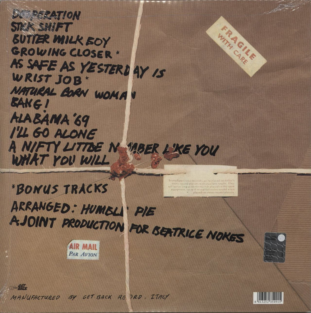 Humble Pie As Safe As Yesterday Is - Sealed Italian vinyl LP album (LP record) 8013252354915