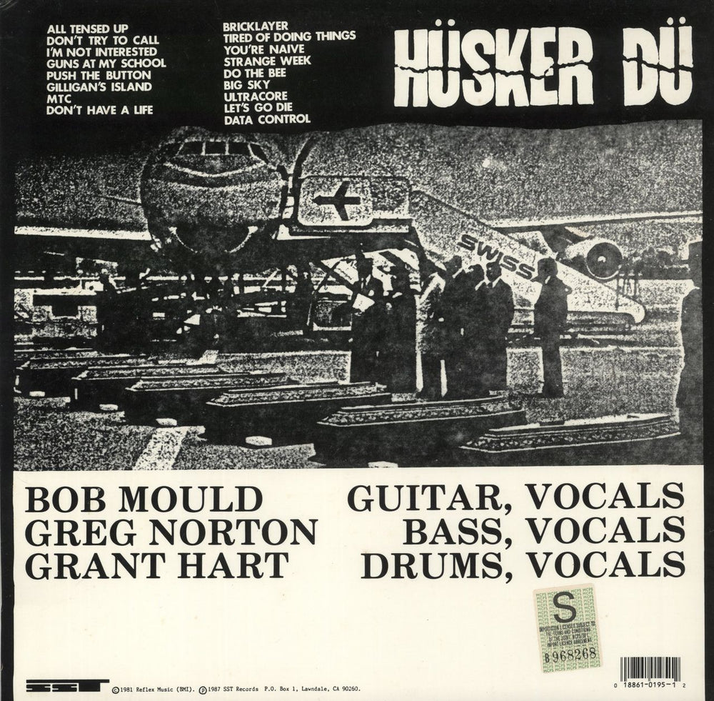 Husker Du Land Speed Record US vinyl LP album (LP record) 018861019512