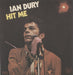 Ian Dury Hit Me Italian 7" vinyl single (7 inch record / 45)