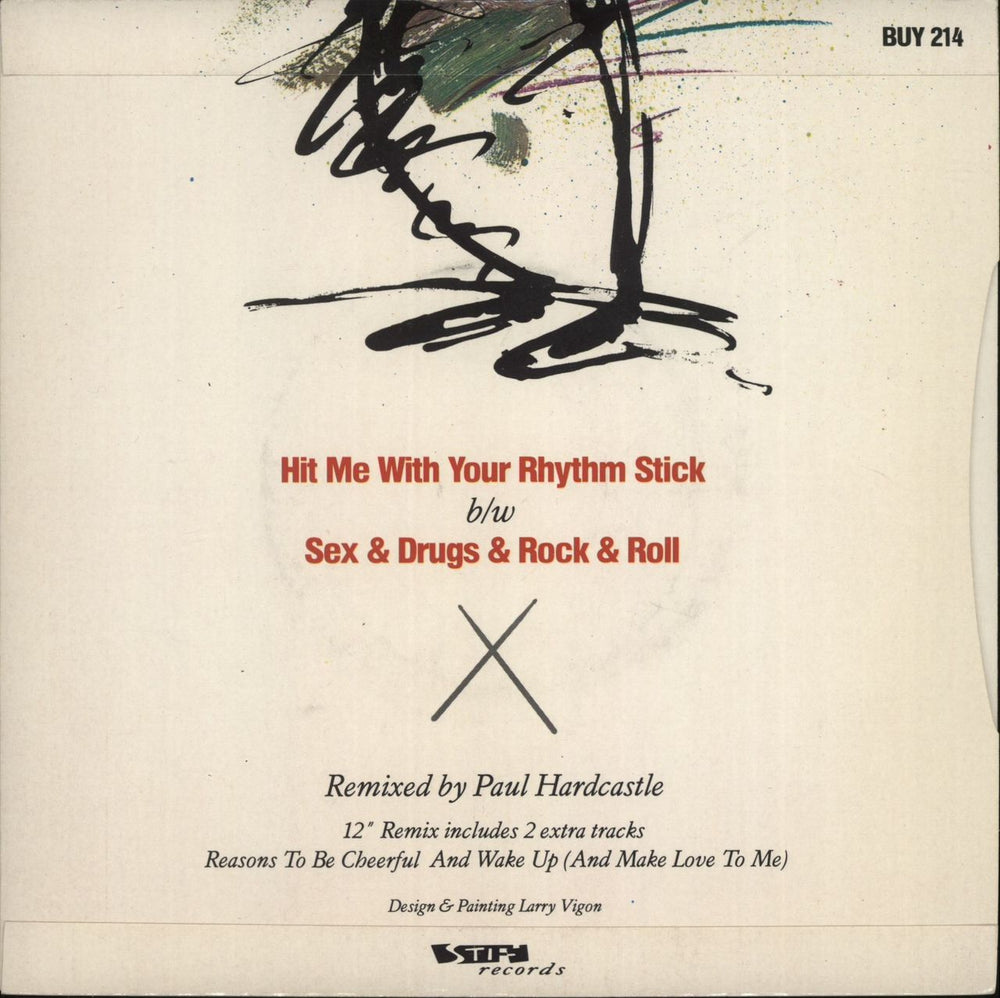 Ian Dury Hit Me With Your Rhythm Stick UK 7" vinyl single (7 inch record / 45)