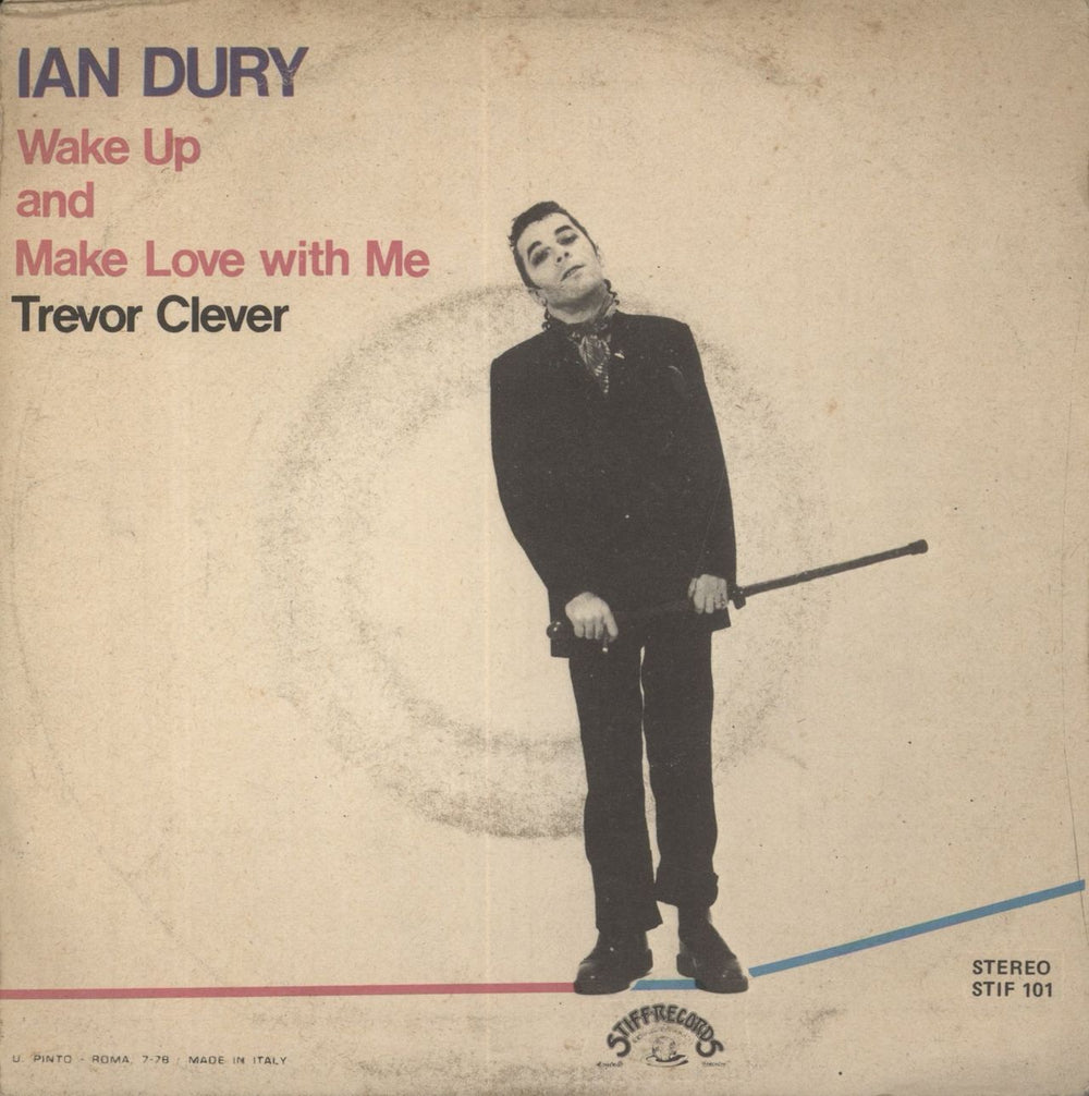 Ian Dury Wake Up And Make Love With Me Italian 7" vinyl single (7 inch record / 45)