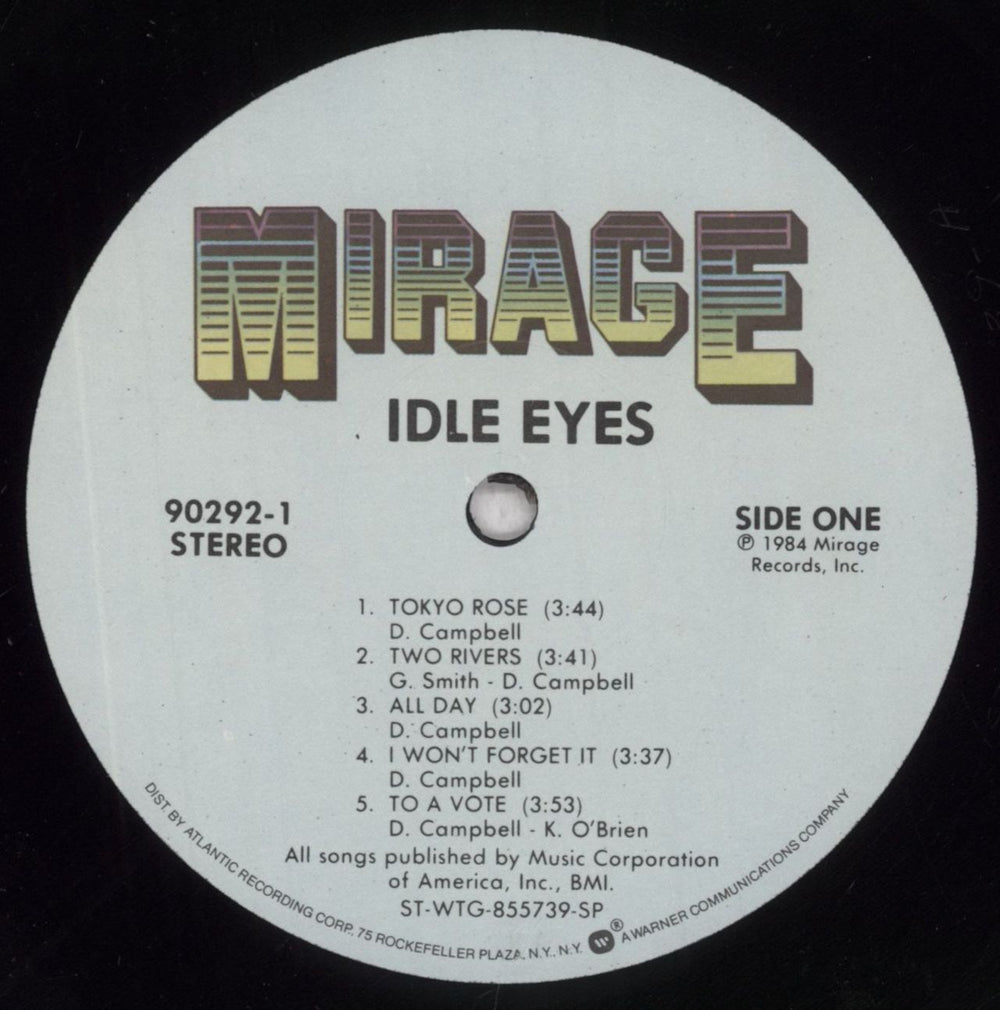 Idle Eyes Idle Eyes US vinyl LP album (LP record) 7D4LPID839411