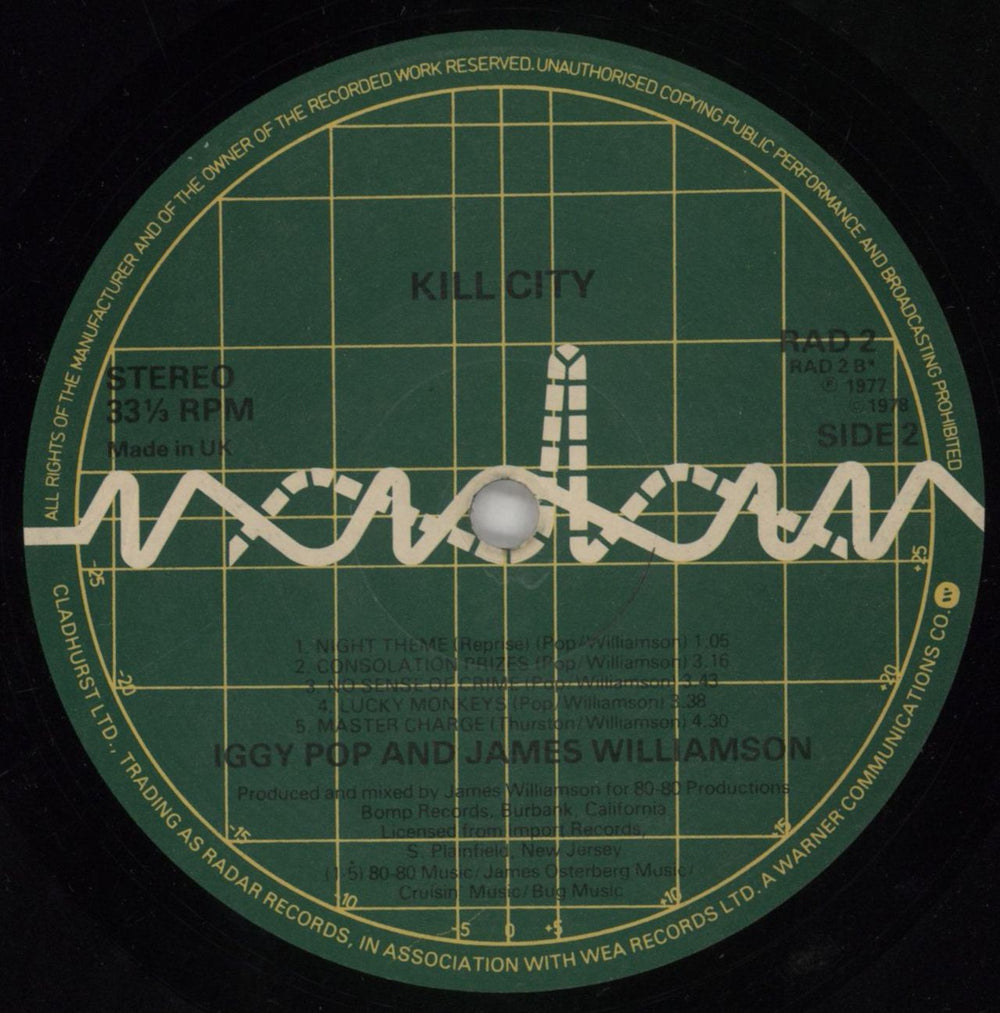 Iggy Pop Kill City UK vinyl LP album (LP record) IGGLPKI391287