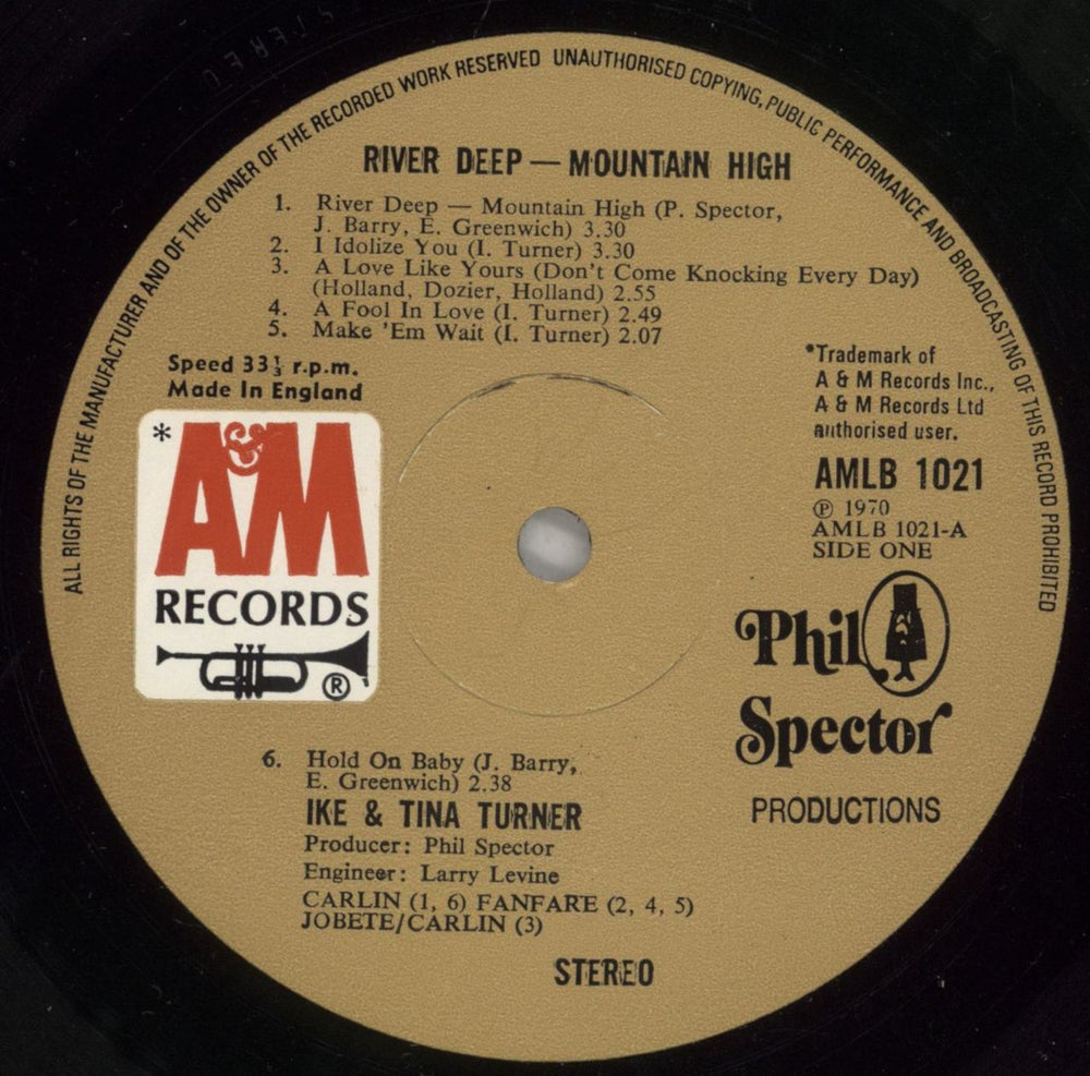 Ike & Tina Turner River Deep - Mountain High UK vinyl LP album (LP record) I&TLPRI303571