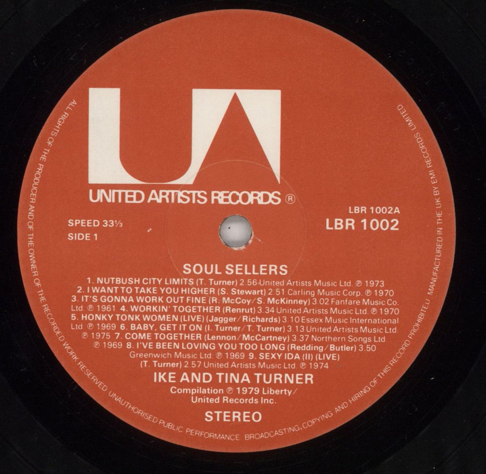 Ike & Tina Turner Soul Sellers UK vinyl LP album (LP record) I&TLPSO116642