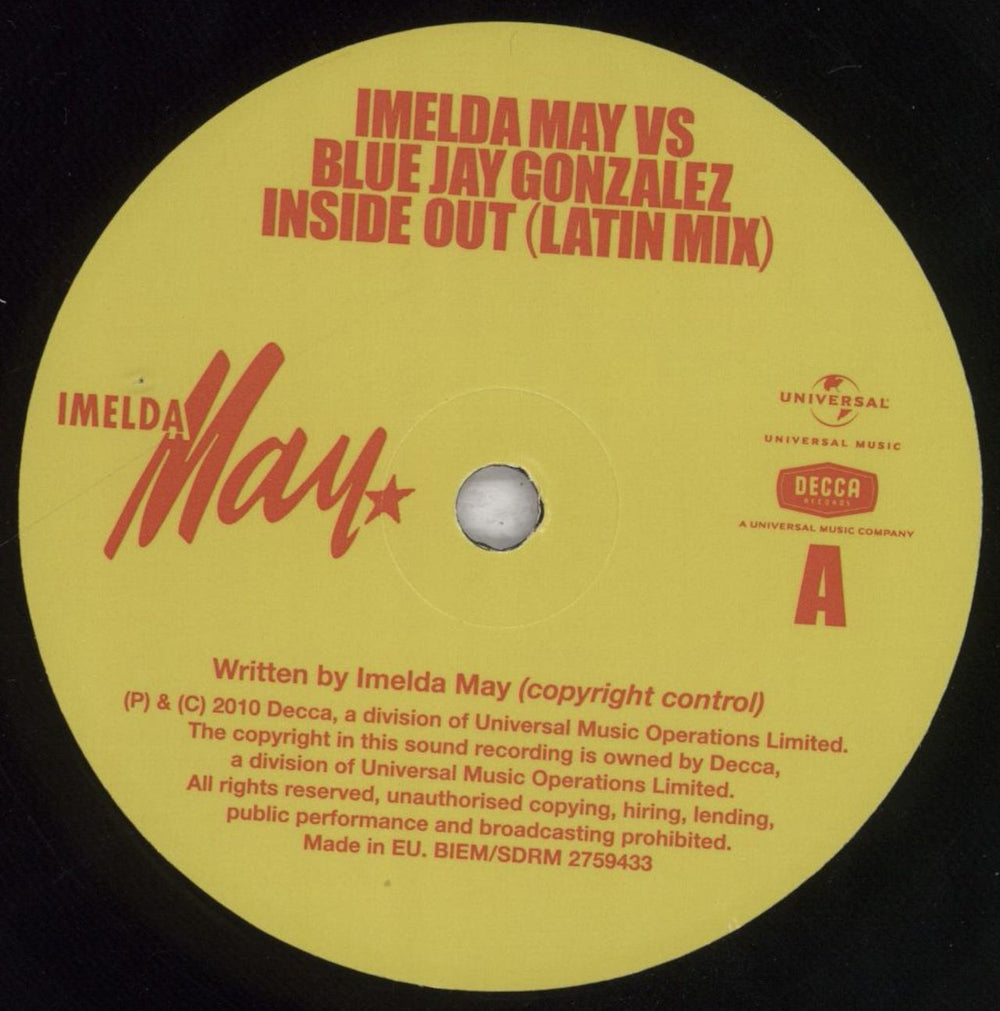 Imelda May Inside Out UK 7" vinyl single (7 inch record / 45) IM-07IN579415