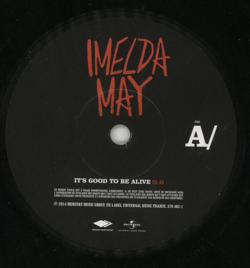 Imelda May It's Good To Be Alive // Johnny Got A Boom Boom French Promo 7" vinyl single (7 inch record / 45) IM-07IT850941