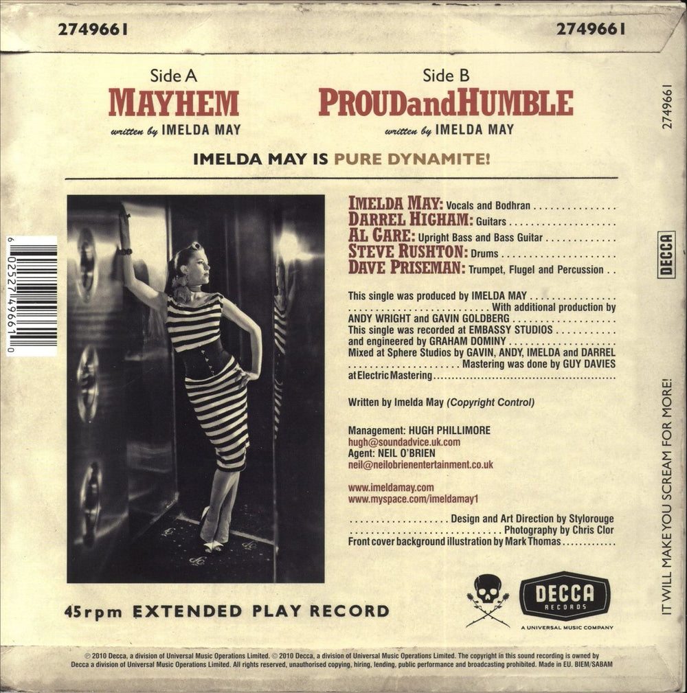 Imelda May Mayhem UK 7" vinyl single (7 inch record / 45) 602527496610