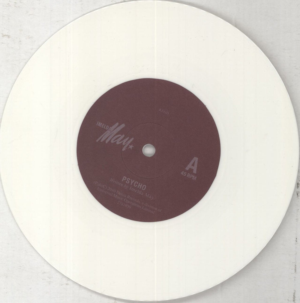 Imelda May Psycho - White Vinyl - Numbered UK 7" vinyl single (7 inch record / 45) IM-07PS839713