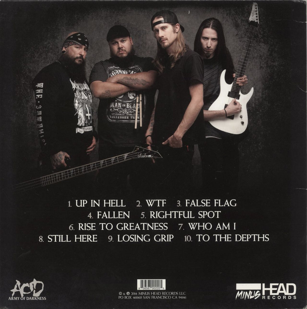 Incite Up In Hell - Autographed US vinyl LP album (LP record) 856567002205