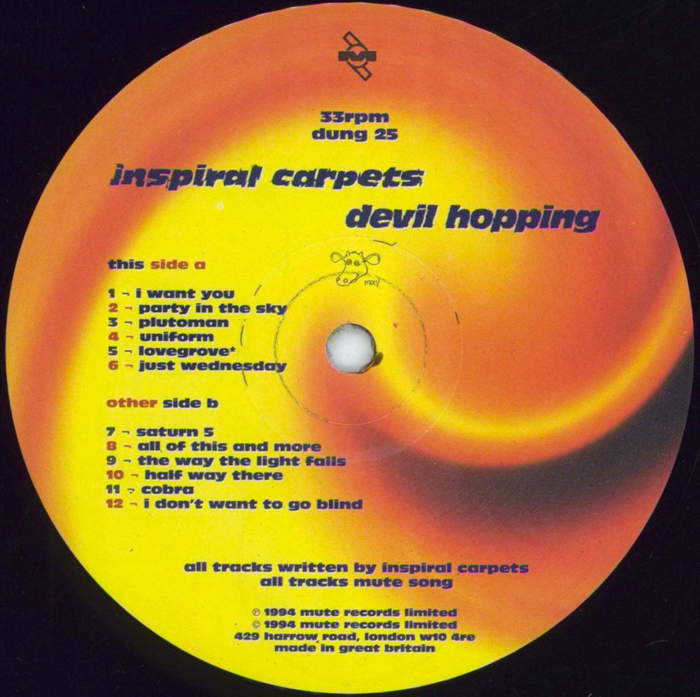 Inspiral Carpets Devil Hopping UK vinyl LP album (LP record) INSLPDE805719