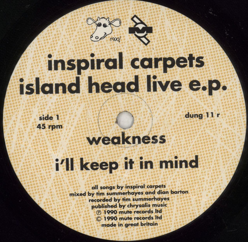 Inspiral Carpets Island Head Live EP UK 12" vinyl single (12 inch record / Maxi-single) INS12IS174399