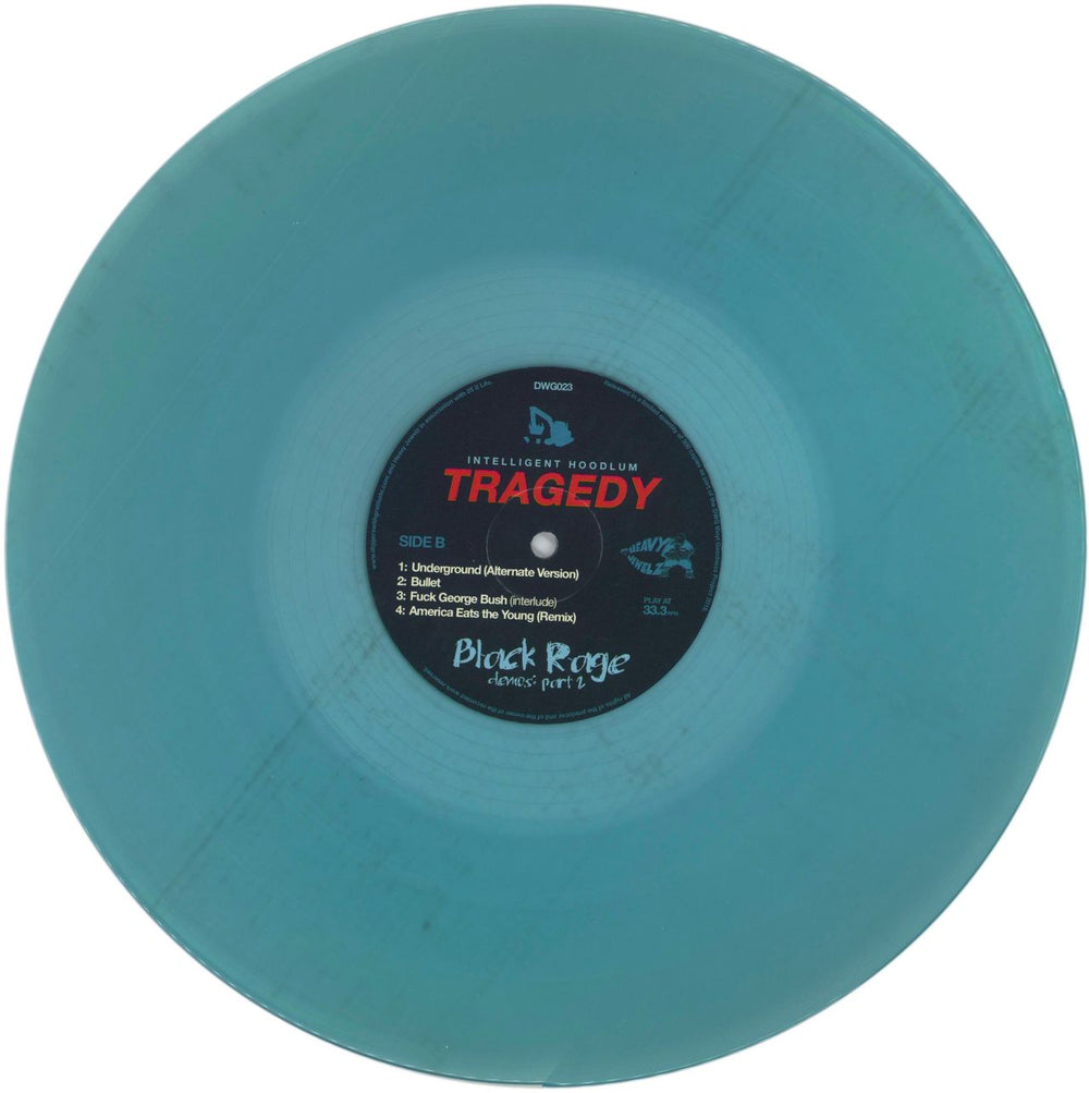 Intelligent Hoodlum Tragedy - Black Rage Demos Part 2 - Green Translucent Vinyl + Press Release UK vinyl LP album (LP record) IBFLPTR854626