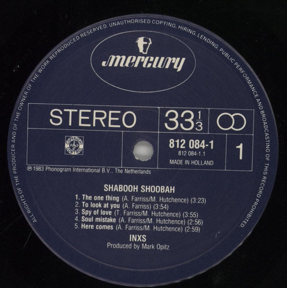 Inxs Shabooh Shoobah - Stickered Dutch vinyl LP album (LP record) INXLPSH862506