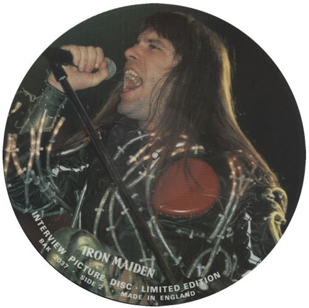 Iron Maiden Interview Picture Disc UK picture disc LP (vinyl picture disc album) BAK2037