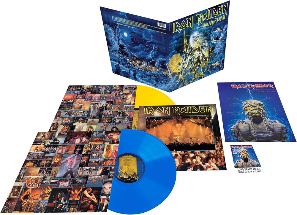 Iron Maiden Live After Death - 40th Anniversary Edition Blue & Yellow Vinyl - Sealed UK 2-LP vinyl record set (Double LP Album) IRO2LLI879804