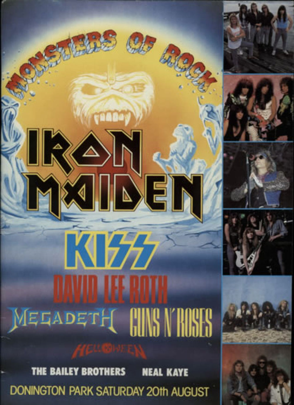 Iron Maiden Monsters Of Rock - 1988 Programme + Ticket Stub UK tour programme TOUR PROGRAMME