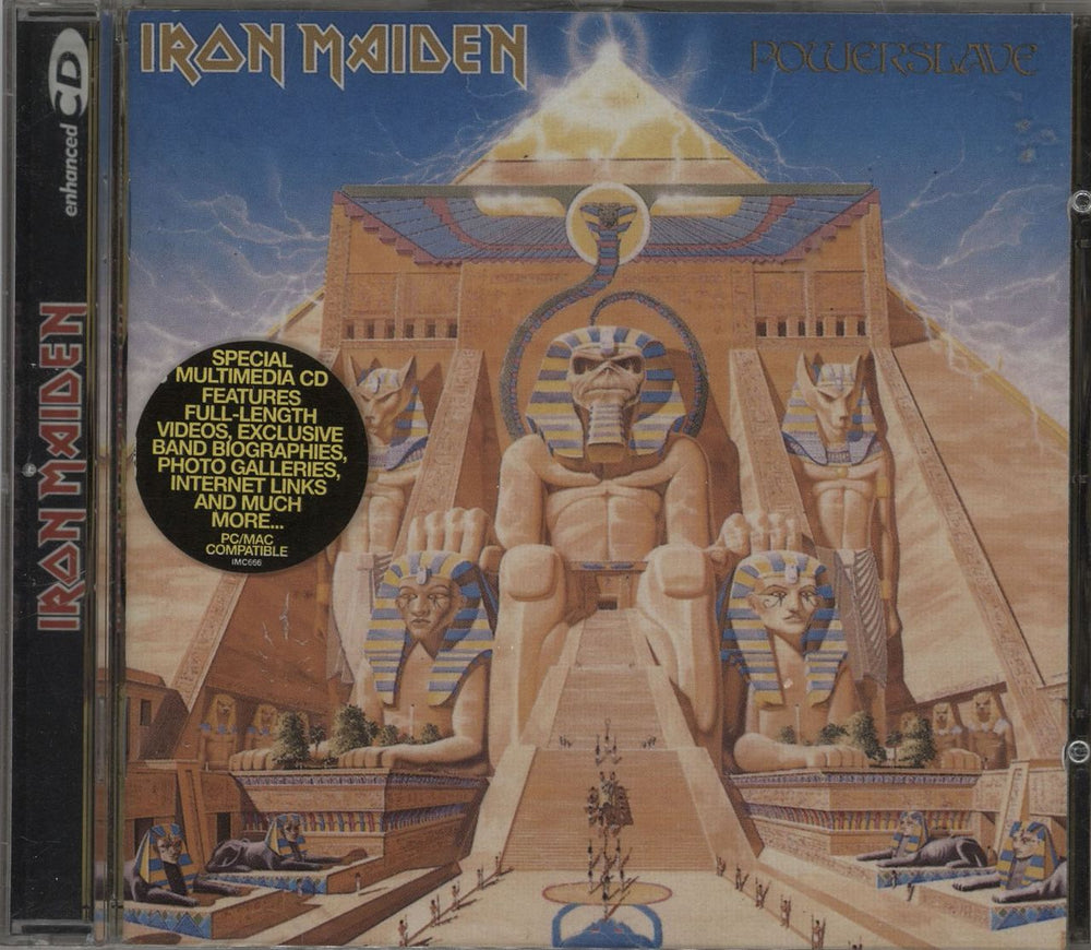 Iron Maiden Powerslave - Enhanced & Remastered UK CD album (CDLP) 4969200