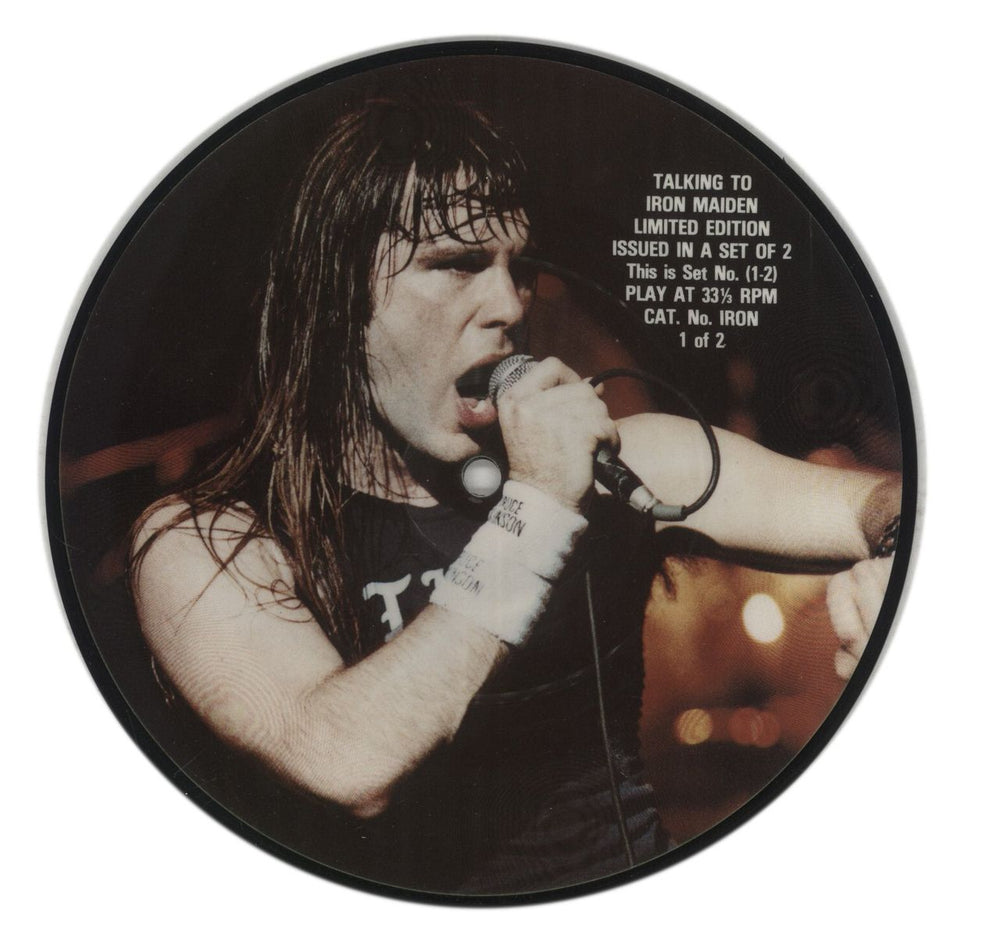 Iron Maiden Talking To Iron Maiden UK 7" vinyl picture disc (7 inch picture disc single) IRON1/2