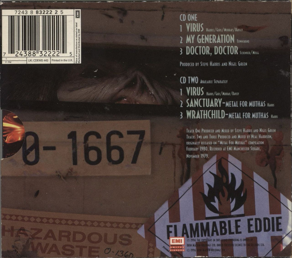 Iron Maiden Virus - CD 1 & 2 + postcards UK 2-CD single set (Double CD single) IRO2SVI72150