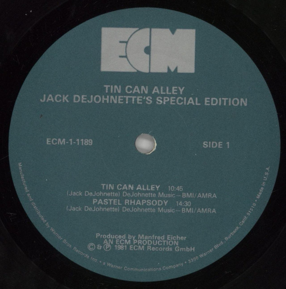 Jack DeJohnette Tin Can Alley US vinyl LP album (LP record) JJTLPTI858009