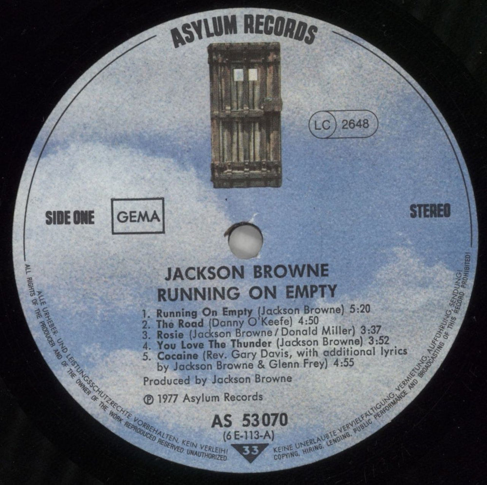 Jackson Browne Running On Empty + Booklet German vinyl LP album (LP record) JKBLPRU521785